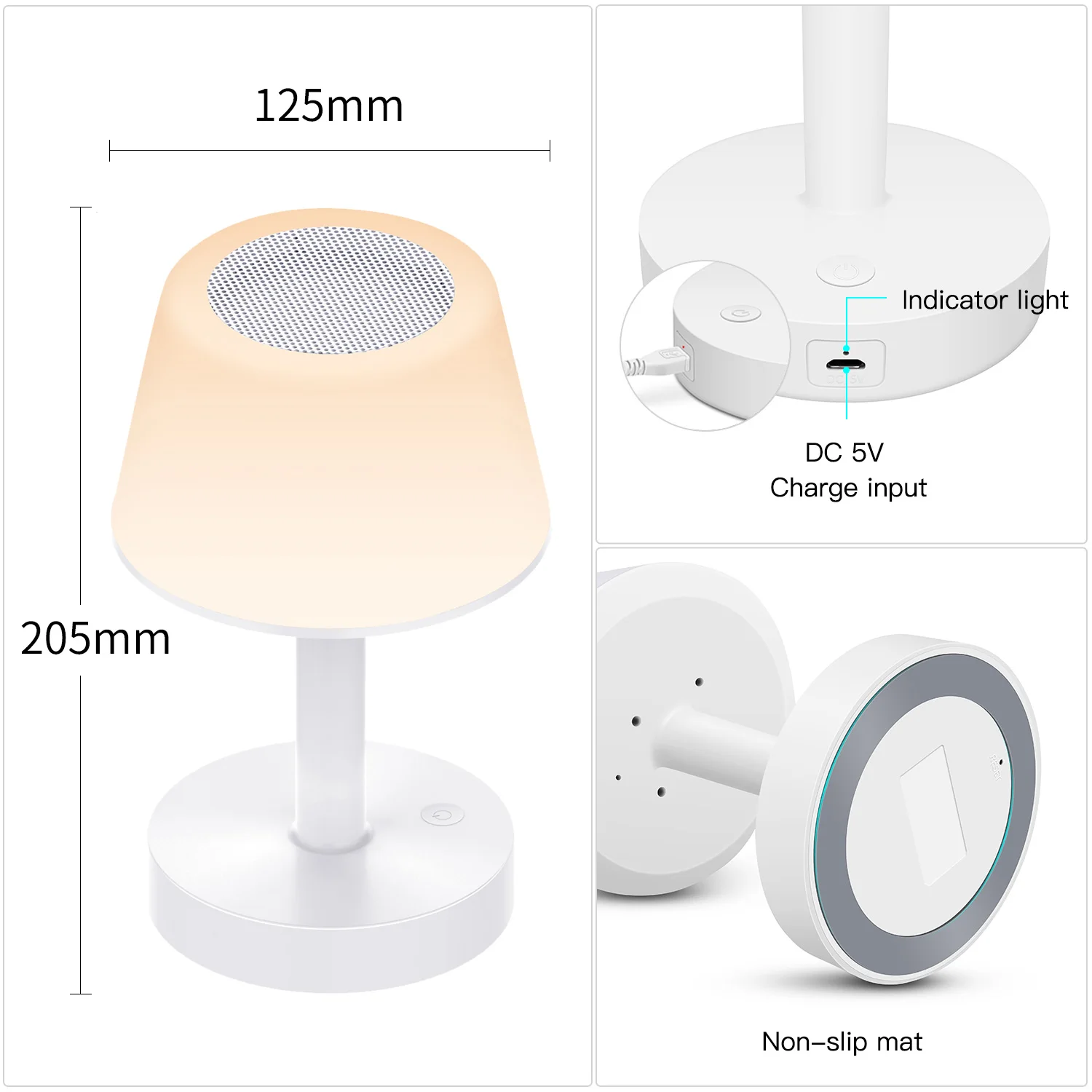 

LED Night Light Colorful Wireless Bluetooth Speaker Night Light Support MP3 FM TF Card Radio Remote Kids Adult Gift