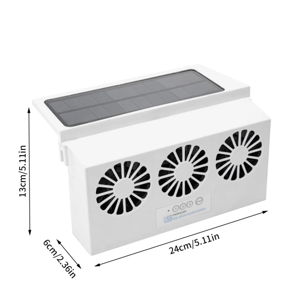 

Solar Car Ventilation Fan / Dual-Vent Car Exhaust Fan / Solar Car Cooler