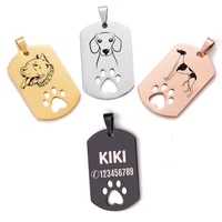 personalized dog tags supplies high quality stainless steel pet id tags collar accessories customized products puppy laser carve