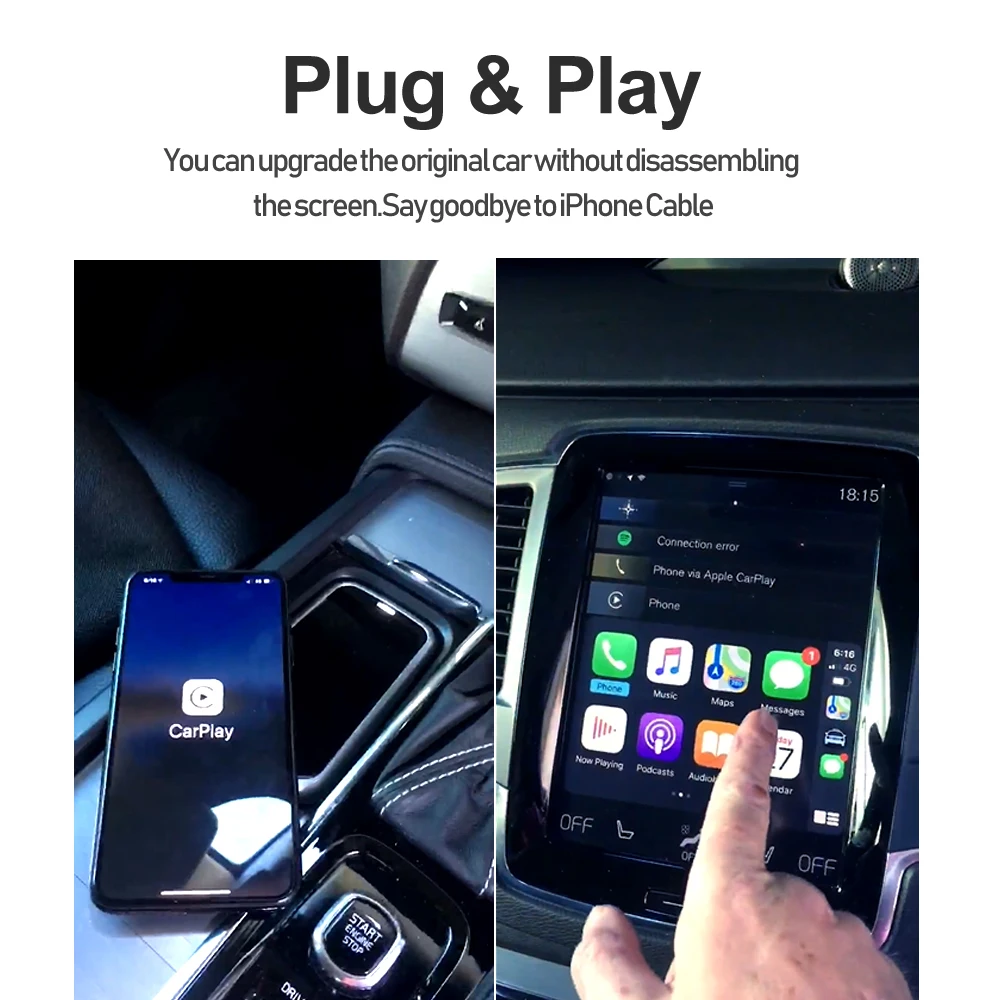 Carlinkit CarPlay2air беспроводной адаптер CarPlay для Volvo XC90 XC60 XC40 V90 OEM проводной (год модели: