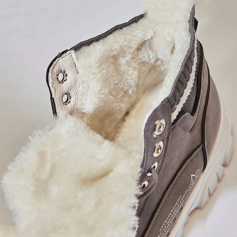 

Women Shoes Fashion Flock Casual Shoes For Women Increase Women Sneakers Flats Platform High Top Warm Plush Winter Shoes