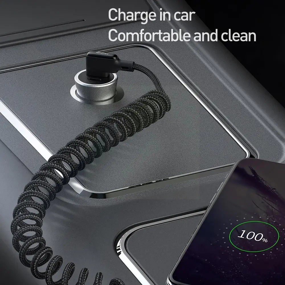 

Mcdodo 1.8m Type-c Data Cable 4.0 With Light 3a Qc4.0 Charging Charging Cable Mobile Cable Fast Game Retractable Spring E1h9