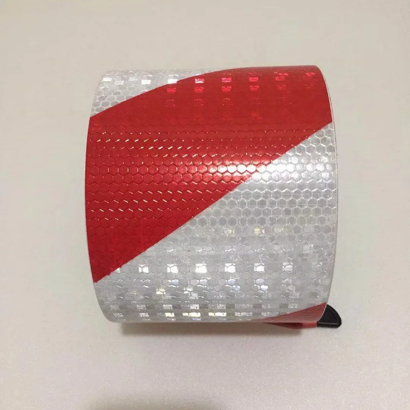 White Red Twill 10 см Широкий дорожный строительный сайт самоклеющийся высокий светильник светоотражающая лента безопасности стрелка/саржа Предупреждение ющий знак 228 м/лот - Цвет: White Red Twill