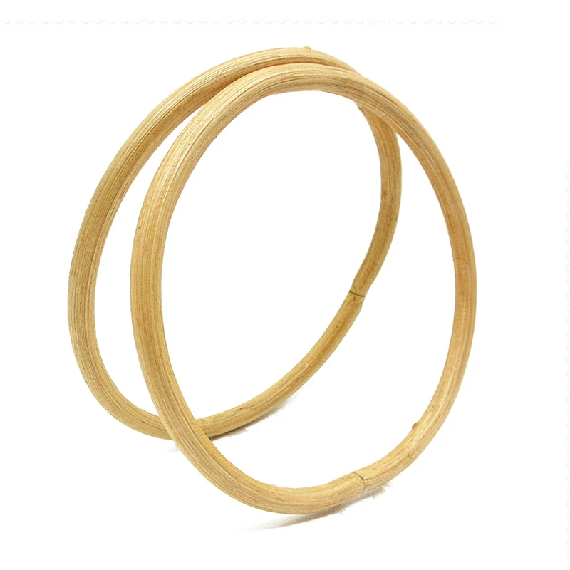 

DIY Bamboo Purse Frame 1PC D / Round Shape Bag Handles Handmade Handbag Making Bag Accessory Wood Brown New Women bag Handles