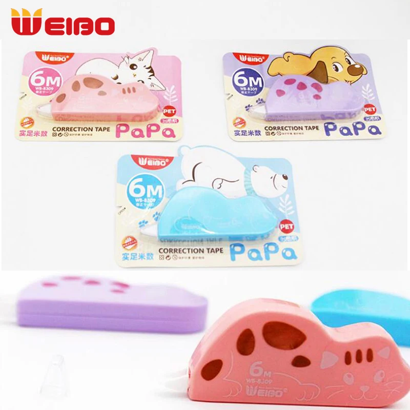 WEIBO 6 метров мультяшная коррекционная лента школьные офисные канцелярские