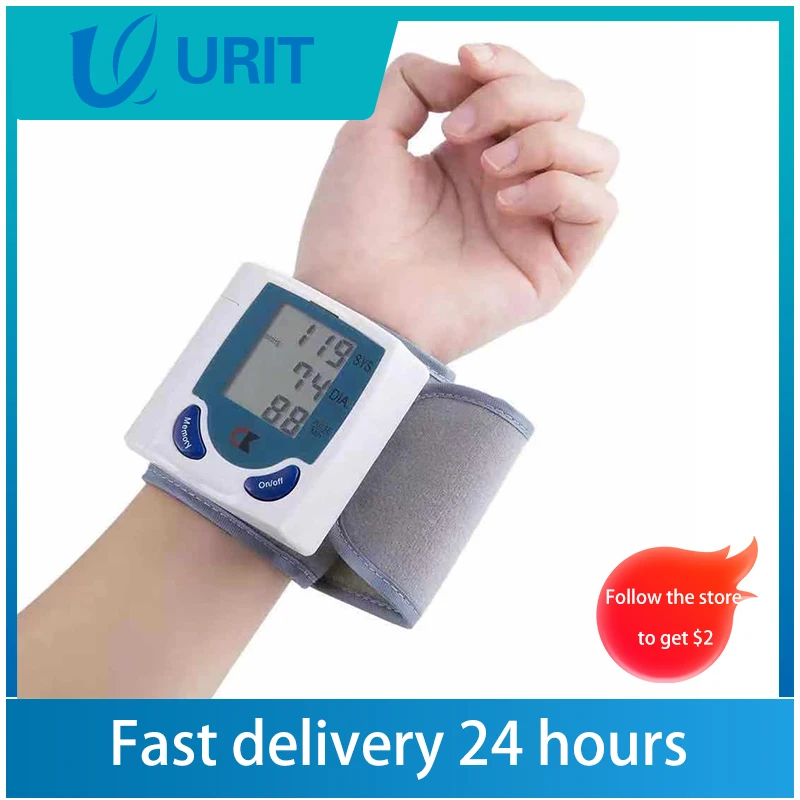 Монитор артериального давления на запястье медицинский тонометр с голосовым