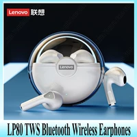 original lenovo lp80 tws bluetooth wireless earphones sport waterproof headsets low latency gaming music touch control earbuds