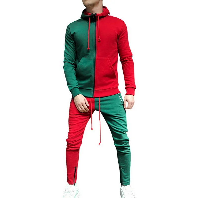 color 5 LASPERAL спортивный костюм на молнии из 2 предметов, мужской комплект, спортивный костюм, мужская одежда с принтом, толстовки с капюшоном, куртка, брюки, спортивные костюмы для мужчин - Цвет: color 5