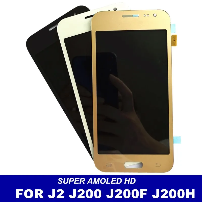 Замена супер AMOLED LCDs для Samsung Galaxy J2 J200 J200F J200H ЖК дисплей с сенсорным экраном