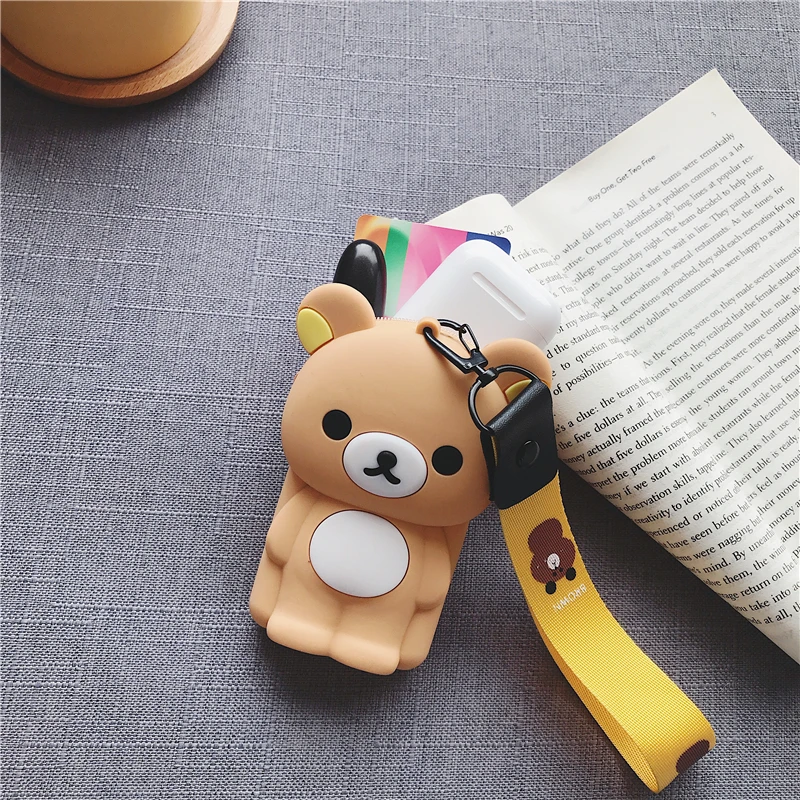 Мультяшный Кошелек для монет с ремнем сумка кавайная силиконовая Kitty сумки