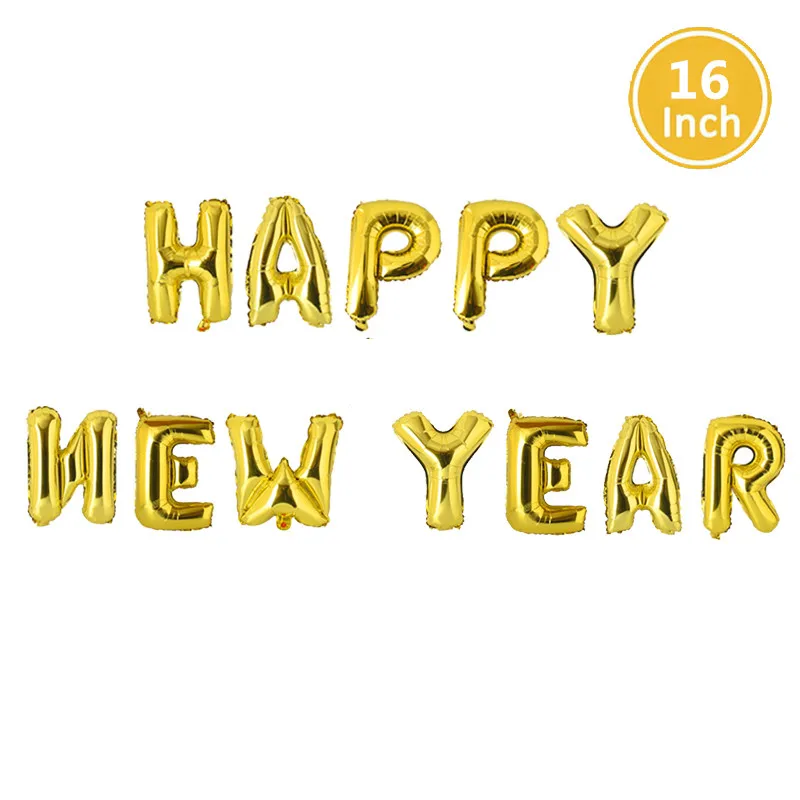 16 дюймов с новым годом 2020 декор для вечевечерние НКИ буквы фольгированные шары