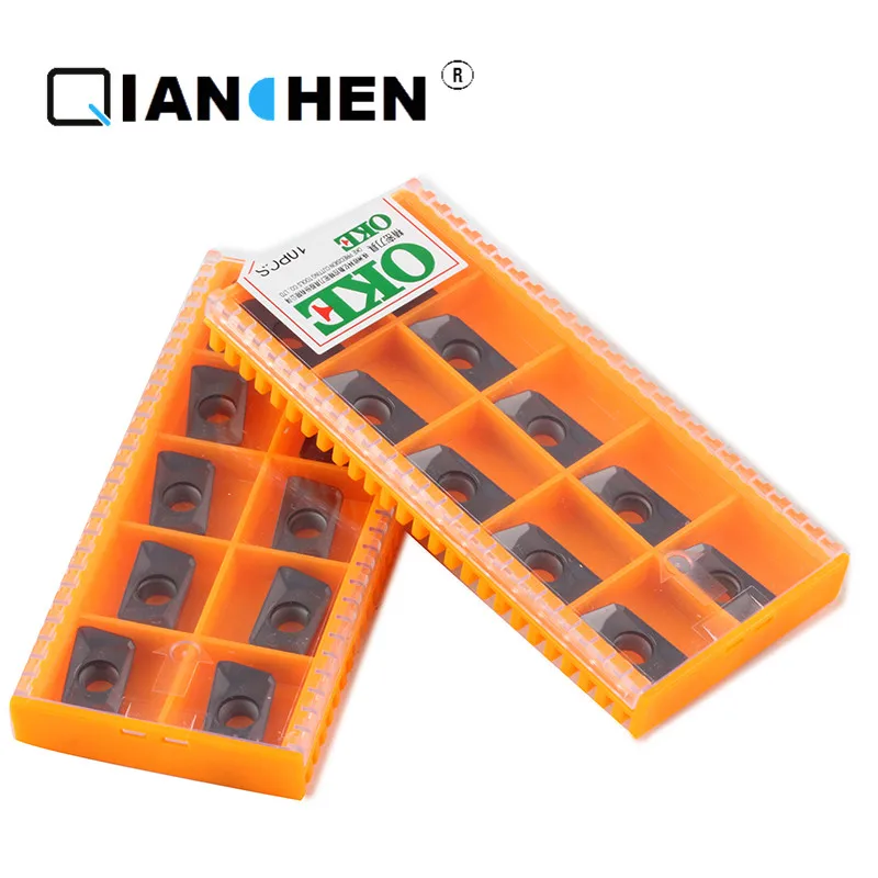 

OKE 10 шт./лот Высокоточный высокопрочный ЧПУ APMT160408PDER-M2 OP1030 промышленные карбидные вставки внешний токарный инструмент