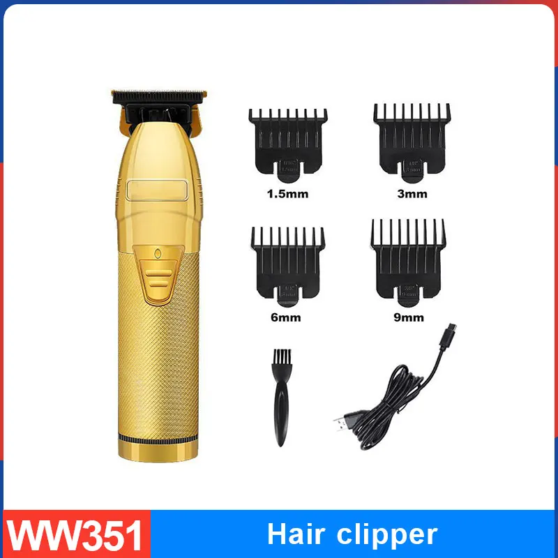 

Мужская профессиональная машинка для стрижки волос, беспроводной триммер для бороды, машинка для стрижки волос с лезвиями из Керамического...