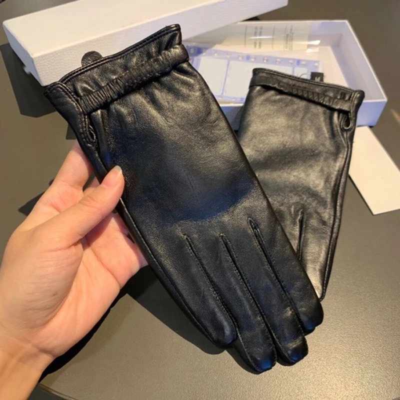 

New Mittens for Women Genius Leather Warm Gloves Brand Desinger High Quality Gloves