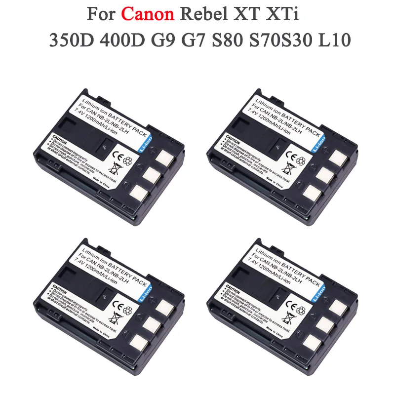 NB 2L NB2L 2LH NB2LH батарея для цифровой камеры Canon Rebel XT XTi 350D 400D G9 G7 S80 S70S30 L10|Цифровые