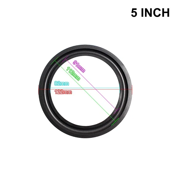 5 Inch 2 шт./лот 4/5/6 дюймов запчасти для ремонта Динамика сабвуфера вокруг кольцо из вспененного материала для динамика кольцевой динамик резиновые Сопутствующие аксессуары "сделай сам" - Цвет: 5 Inch