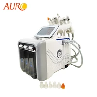 auro new 6 in 1 pro facial hydradermabrasionwater peel hydrafacial microdermabrasion machine with rf bio lifting skin scrubber