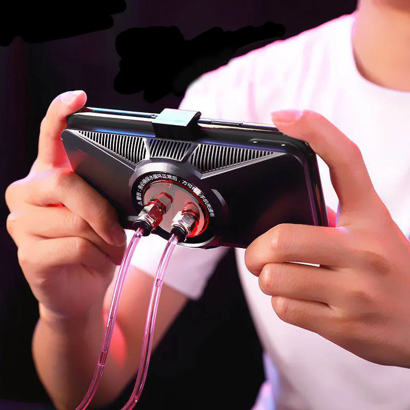 

Backlight Phone Cooler Semiconductor Water Cooling Fan For Mobile Phone Accessories Intelligent Temperature Control Radiator