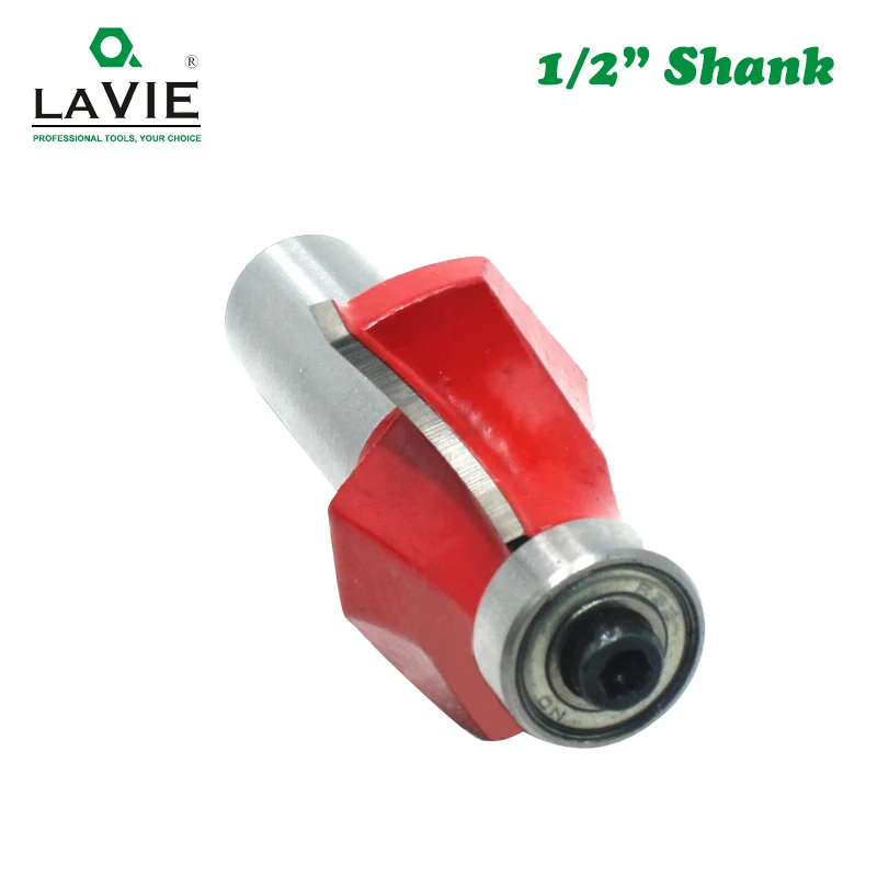 

LA VIE 6pcs 1/2" Shank Corner Round Bit Over and Beading Edging Router Bit Set C3 Carbide Tipped Tenon Cutter for Wood