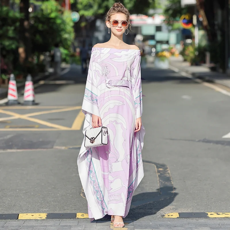 

DIDABOLE Designer Bohemian New Women'S Loose Long Dress High Quality Vintage Fashion Party Elegant Essential Printed Dresses