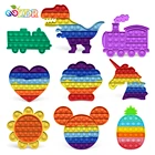 Антистрессовая игрушка-фиджет, поп пузырьки, простой Димпл, фиджет-антистресс игрушек, для детей и взрослых, сжимаемые игрушки для снятия стресса