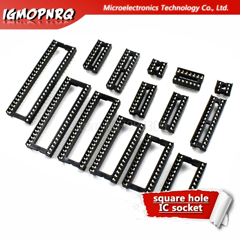

200 шт. IC квадратное отверстие IC гнездо DIP6 DIP8 DIP14 DIP16 DIP18 DIP20 DIP24 DIP28 6PIN 8PIN 14PIN 16PIN 18PIN 20PIN 24PIN