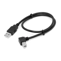 50cm usb2 0 a male to 90 degree left angled usb 2 0 b male printer cable