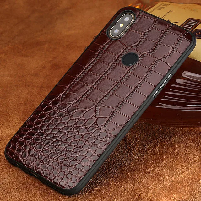 Brown Чехол для телефона из натуральной кожи для Xiao mi Red mi Note 7 8 pro 5 6 mi 8 9se lite 9T pro A2 A3 Note10 mi x 2s Max 3 Y3 Poco F1 чехол - Цвет: Brown
