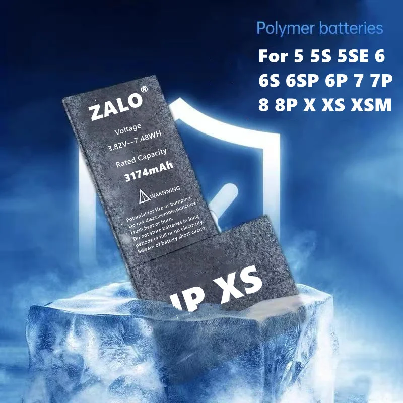 

High Capacity Phone Battery For Iphone 6S 6 7 8 Plus 7P 8 P Replacement Battery For Iphone 5 S 5 Se X Xr Xs Max Battery 0 Cycle