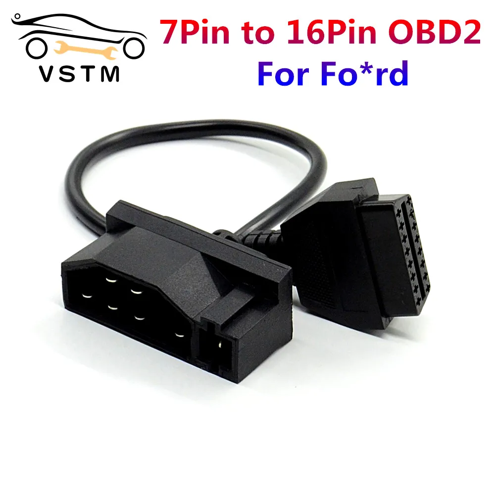 

2021 Newest For Fo*rd 7Pin to 16Pin OBD OBD2 Cable Converter For Fo*rd 7 Pin OBDII 16 Pin Female Connector Transfer