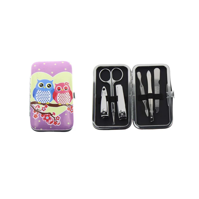 Набор инструментов для маникюра и педикюра 6 в 1 с принтом совы|Комплекты наборы| |