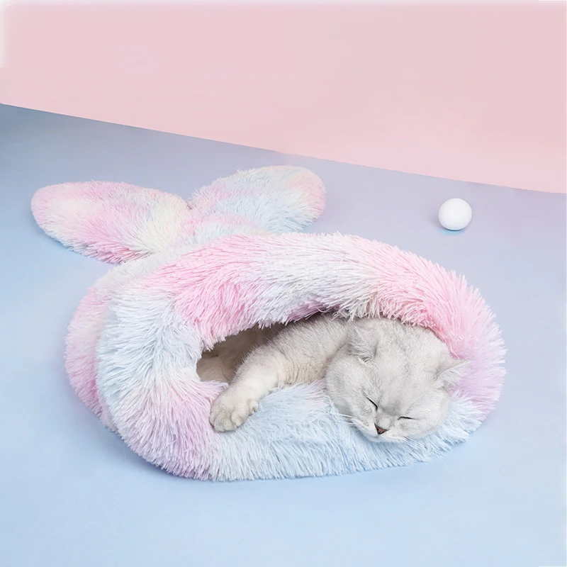 Теплый длинный Плюшевый игровой комплекс для кошек собаки кровать спальный