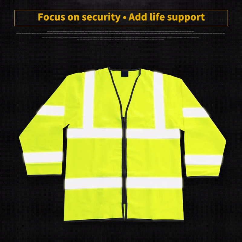 Светоотражающий жилет с длинным рукавом Жилет высокой видимости для