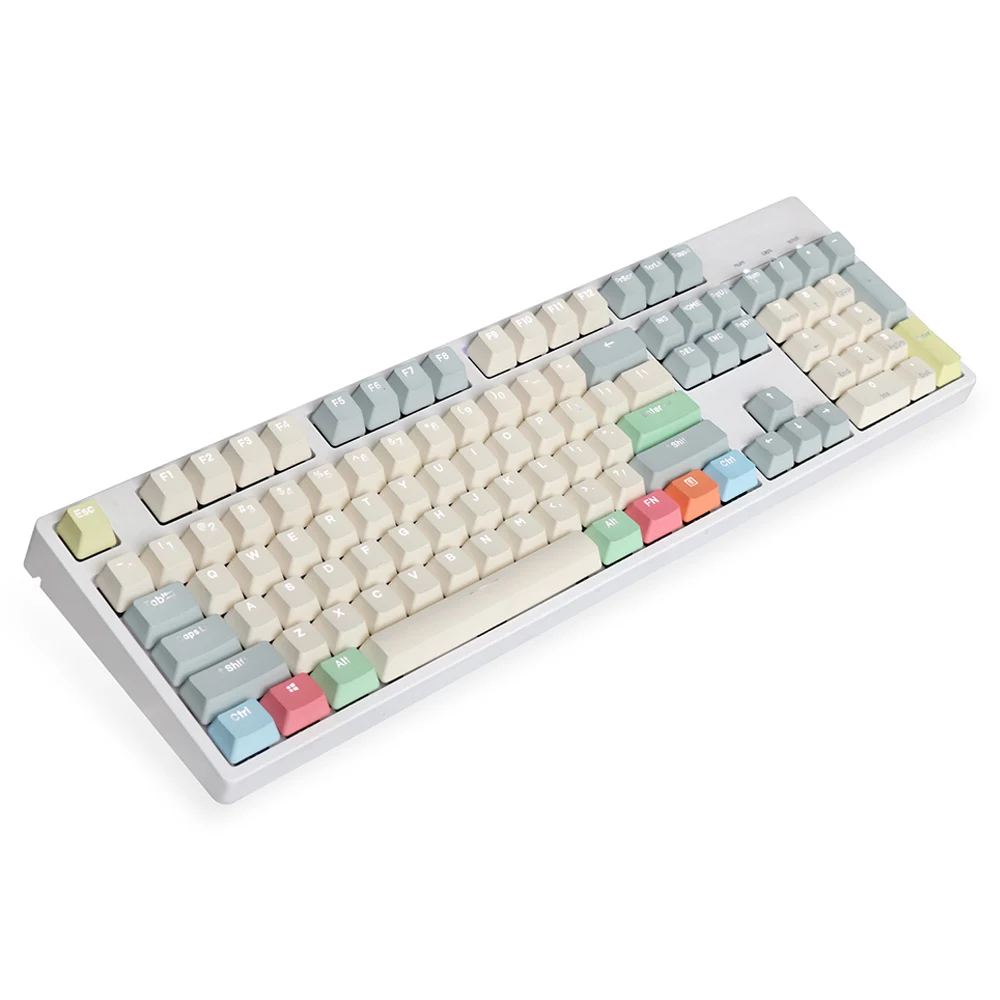 Тканевый цветной дизайн PBT Keycaps с подсветкой для Cherry Mx Switch 87 104 108 клавиш