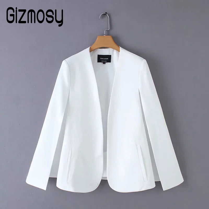 Новая весенняя 2019 женская одежда сплит дизайн женский плащ костюм пальто