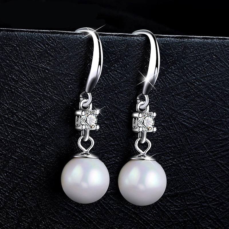 Натуральный пресноводный жемчуг Циркон Висячие Роскошные Длинные серьги стиль