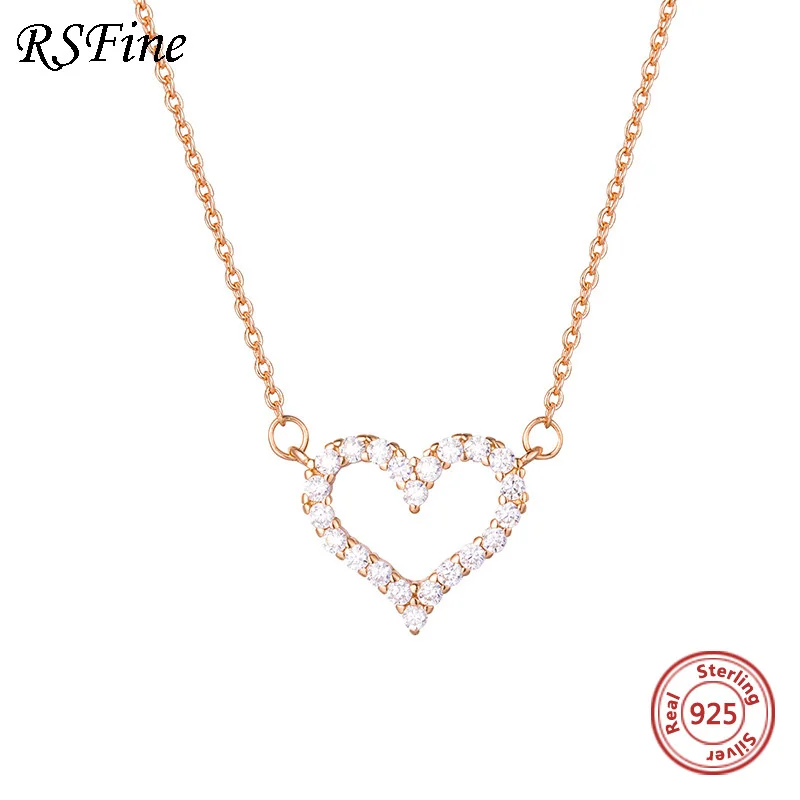 

925 Sterling Silver Love necklace simple full Diamond fresh light luxury For Women Fine jewelry famous brand Singapore chomel