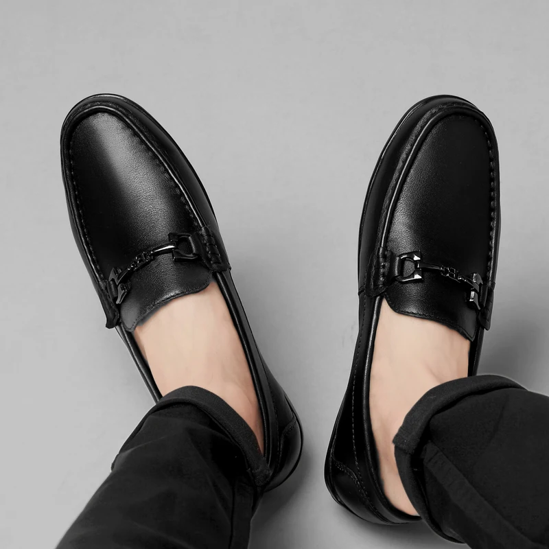 

Sapato Masculino Casual Men's Oxford Leather Shoe Men Real Shoes Zapatos Hombre Casual Cuero Casuales Para Black