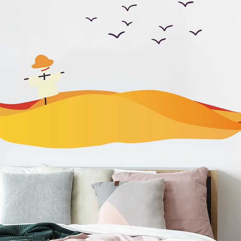 

Kids Room Wall Decoration Harmless Material Wall Stickers pastoralism Wallpaper Removable Vinyl Decal For Home Decoration