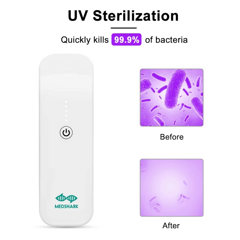 

Ultraviolet Light Wand Disinfectant UV-C Portable Disinfectant Kills Up To 99.9% Of Mold -bacteria Germs And Viruses USB