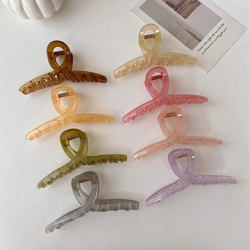 

1PC Barrettes Hair Clips Hair Claw for Women Acrylic Hairpins Hair Crab Claws Girls Make UP Washing Tool Accessories Decoration