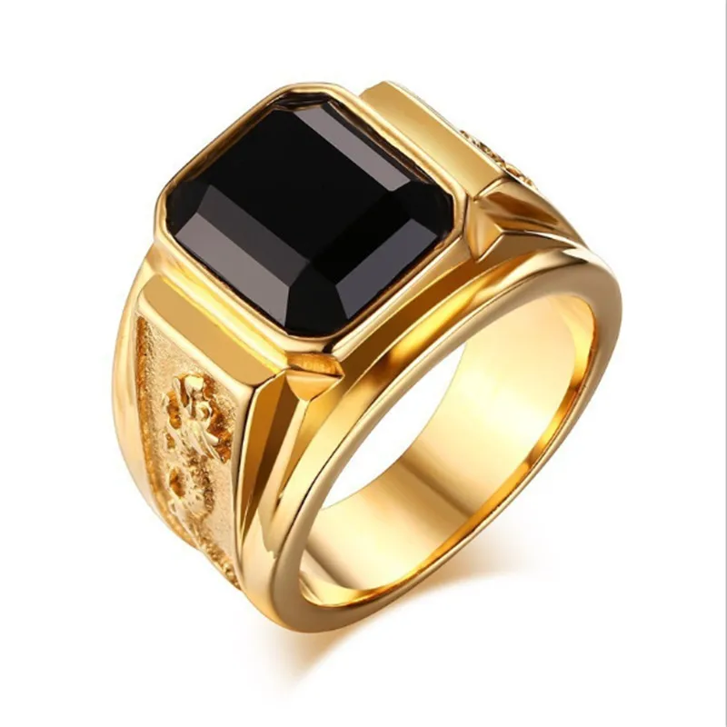 

New creative men's fashion retro trend zircon ring wedding party fashion jewelry wholesale