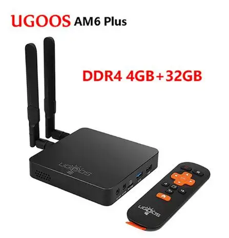 UGOOS AM6 Plus Android 9 0 Смарт ТВ приставка 4 ГБ/32 ГБ Amlogic S922X J 1000 м 2 4G 5G youtube Netflix WiFi