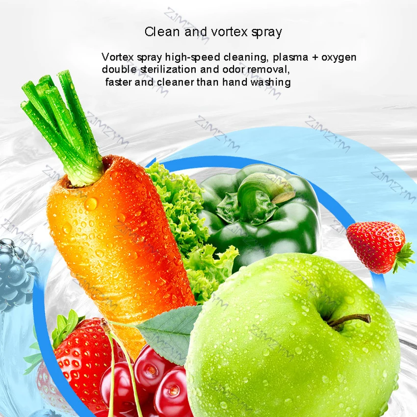 

12L Intelligent Vegetable Fruit Meat Detoxification Machine Automatic Ozone UV Sterilization Food Purifier Food Washing Machine