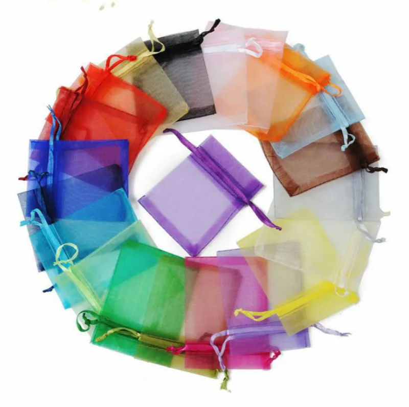 mixed color 10 шт./лот(11 размеров) Органза Подарочные сумки свадьба день рождения конфеты шоколадные сумочки подарок на Рождество, Хэллоуин коробка упаковочные сумки - Цвет: mixed color