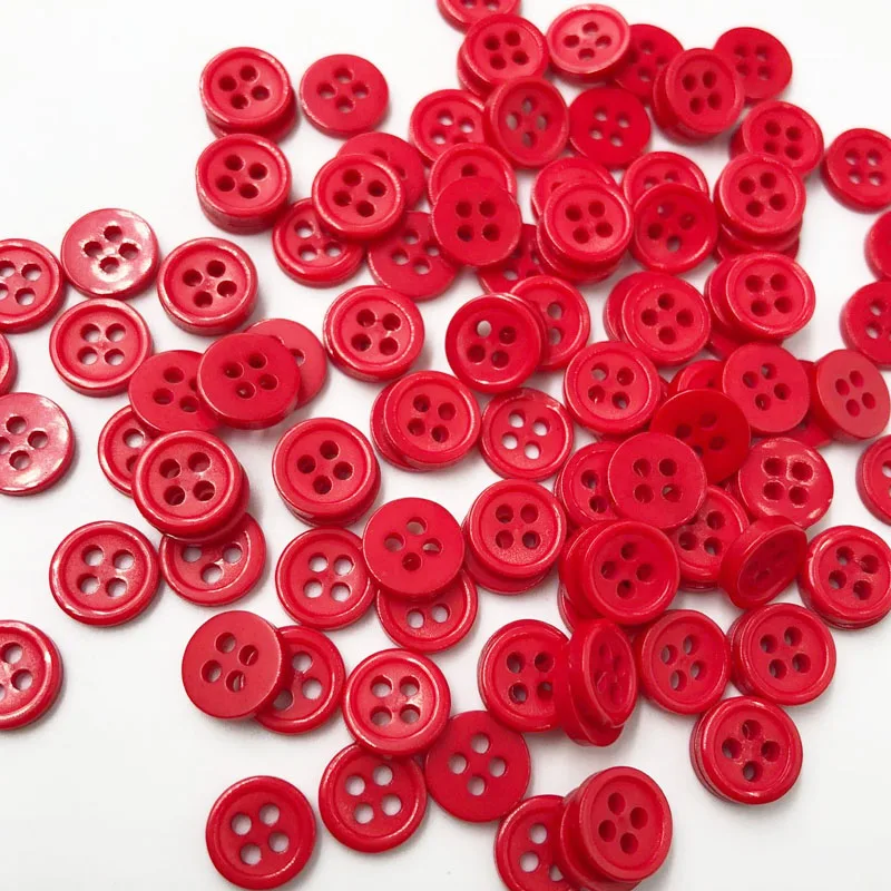 100pcs New 8mm 4 holes Plastic Button / Sewing lots Mix - Free Shipping PT86 | Дом и сад
