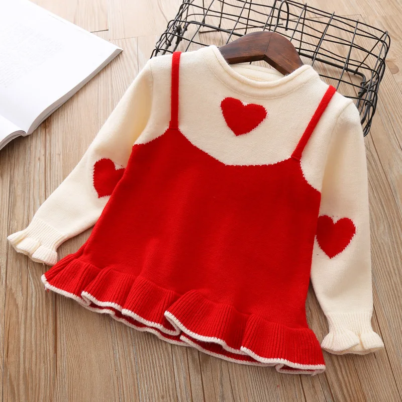 Вязаные платья для девочек на осень и зиму платье-пачка принцессы маленьких