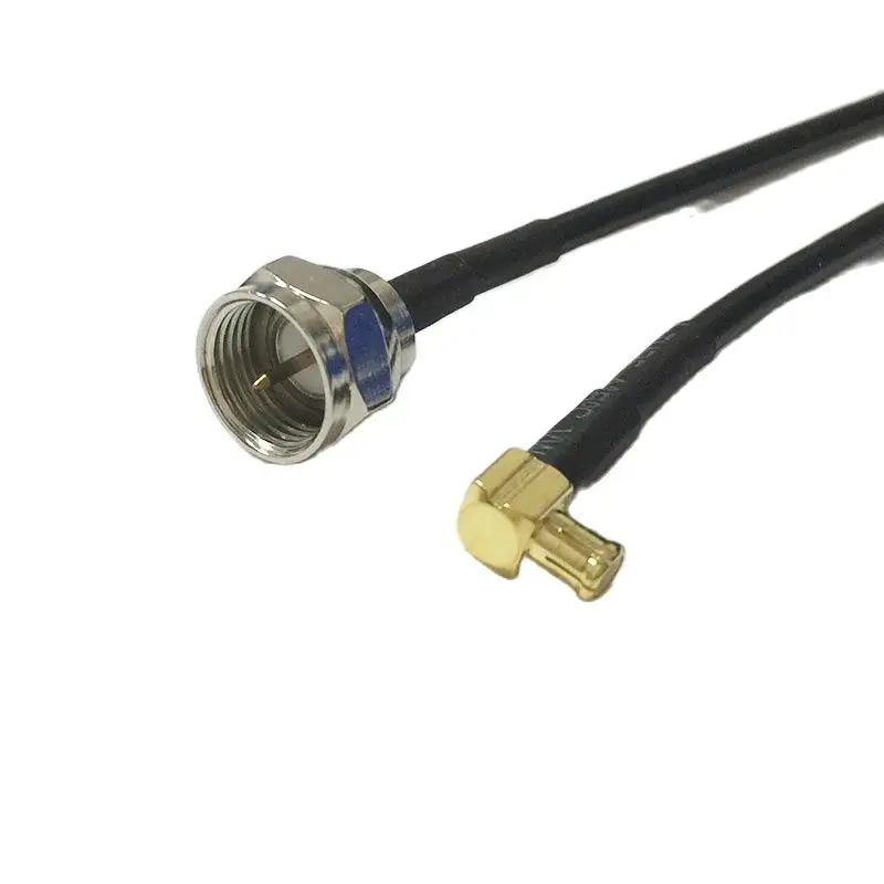 Фото Коаксиальный кабель для модема переходник с вилкой типа F и штекером MCX коннектор