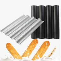 1 pcs toast baking tray cake carbon steel bread baking mold wave baguette mold pans kitchen baking tools