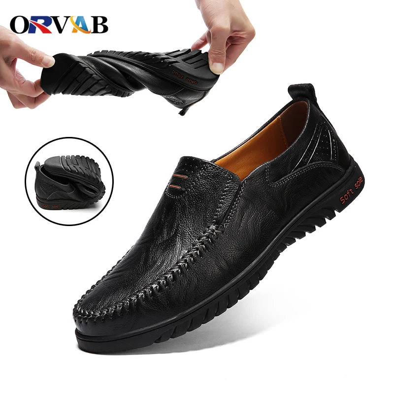 

Men Shoes Genuine Leather Mens Loafers Soft Comfortable Breathable Driving Shoes Moccasin Luxury Designer Casual Shoes for Men